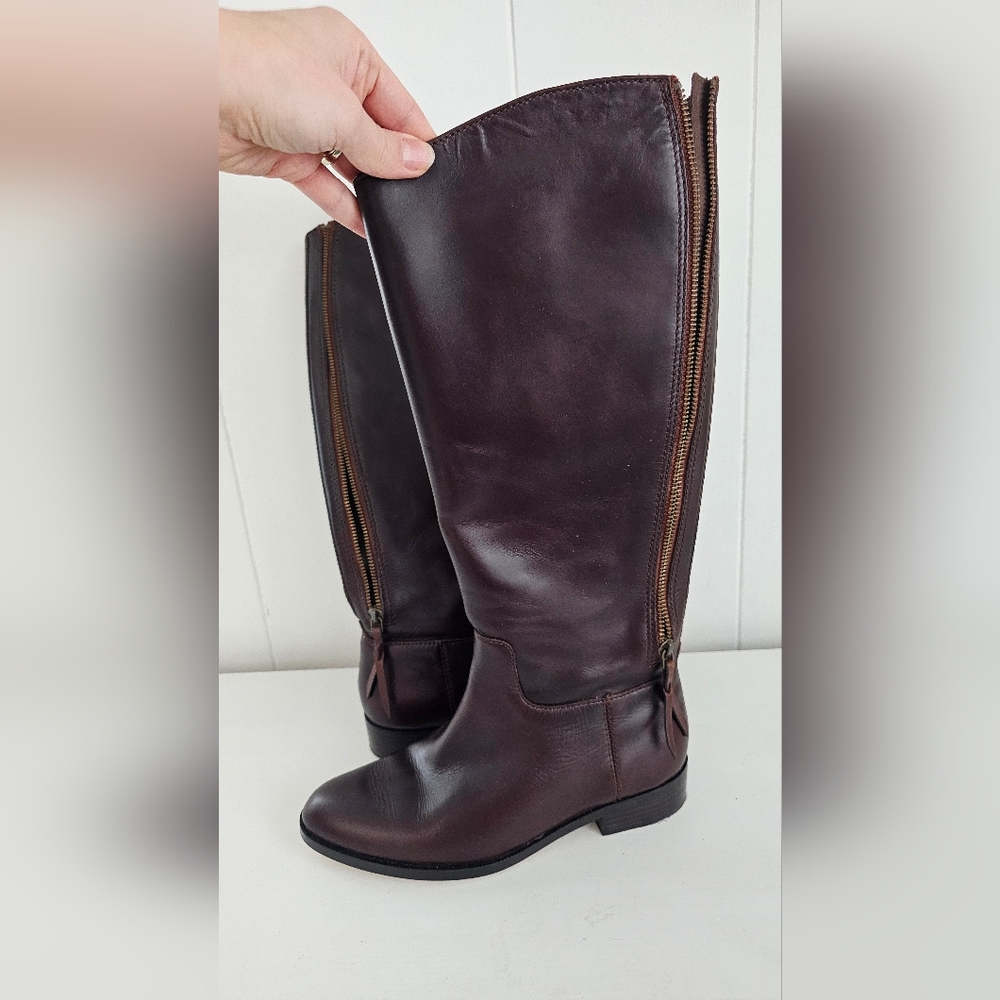 Cole Haan Brown Leather Arlington Riding Boots Size 7.5 Retail $398 - Picture 10 of 14